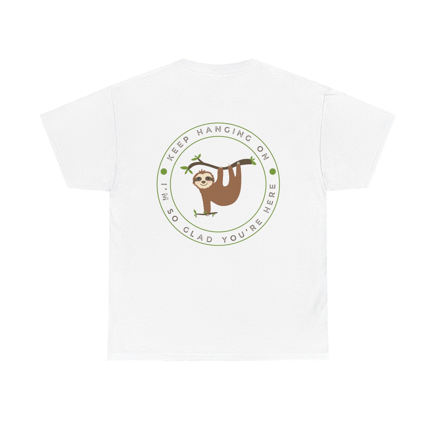Keep Hangin' On - Sloth // Unisex Heavy Cotton Tee - Motivational