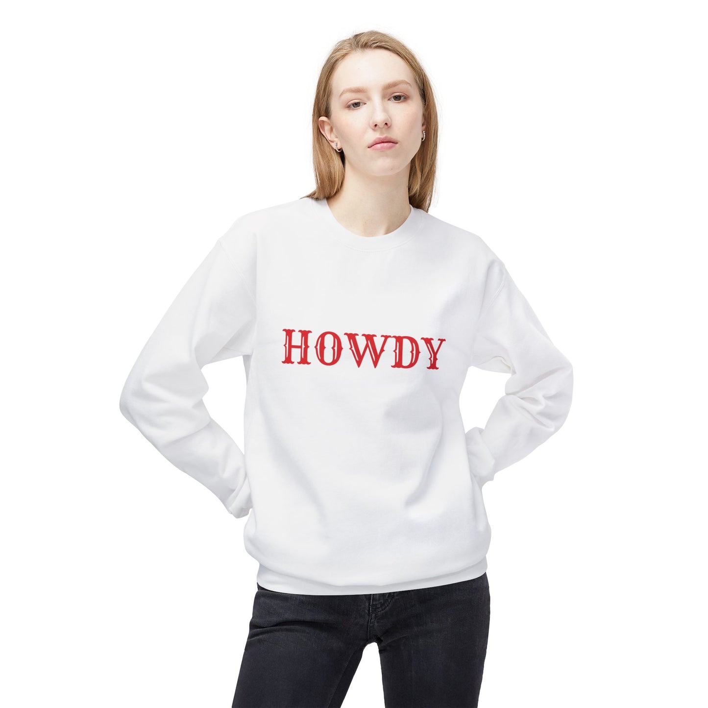 Howdy // Unisex Midweight Softstyle Fleece Crewneck Sweatshirt