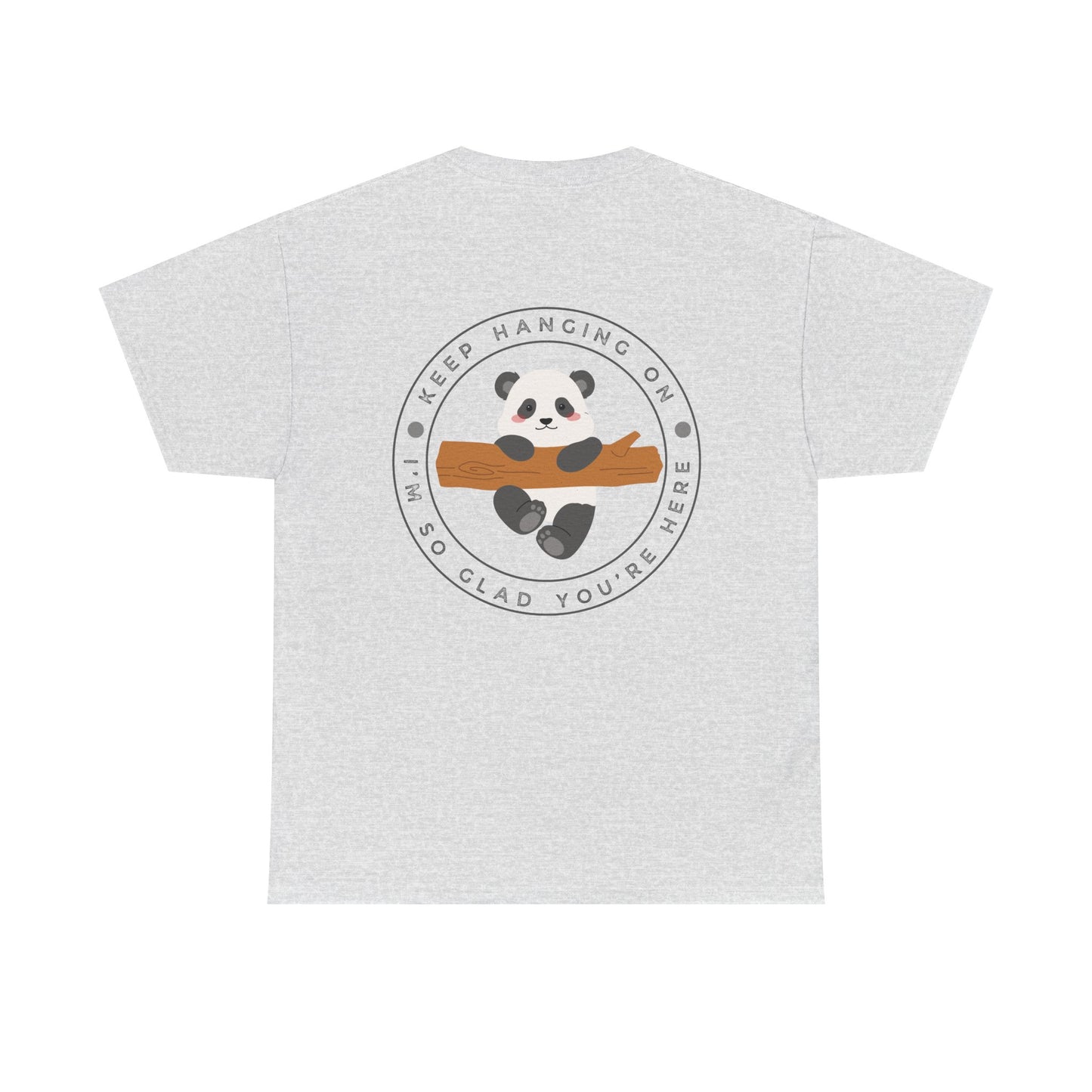 Keep Hangin' On - Panda // Unisex Heavy Cotton Tee -Vibes Graphic Shirt