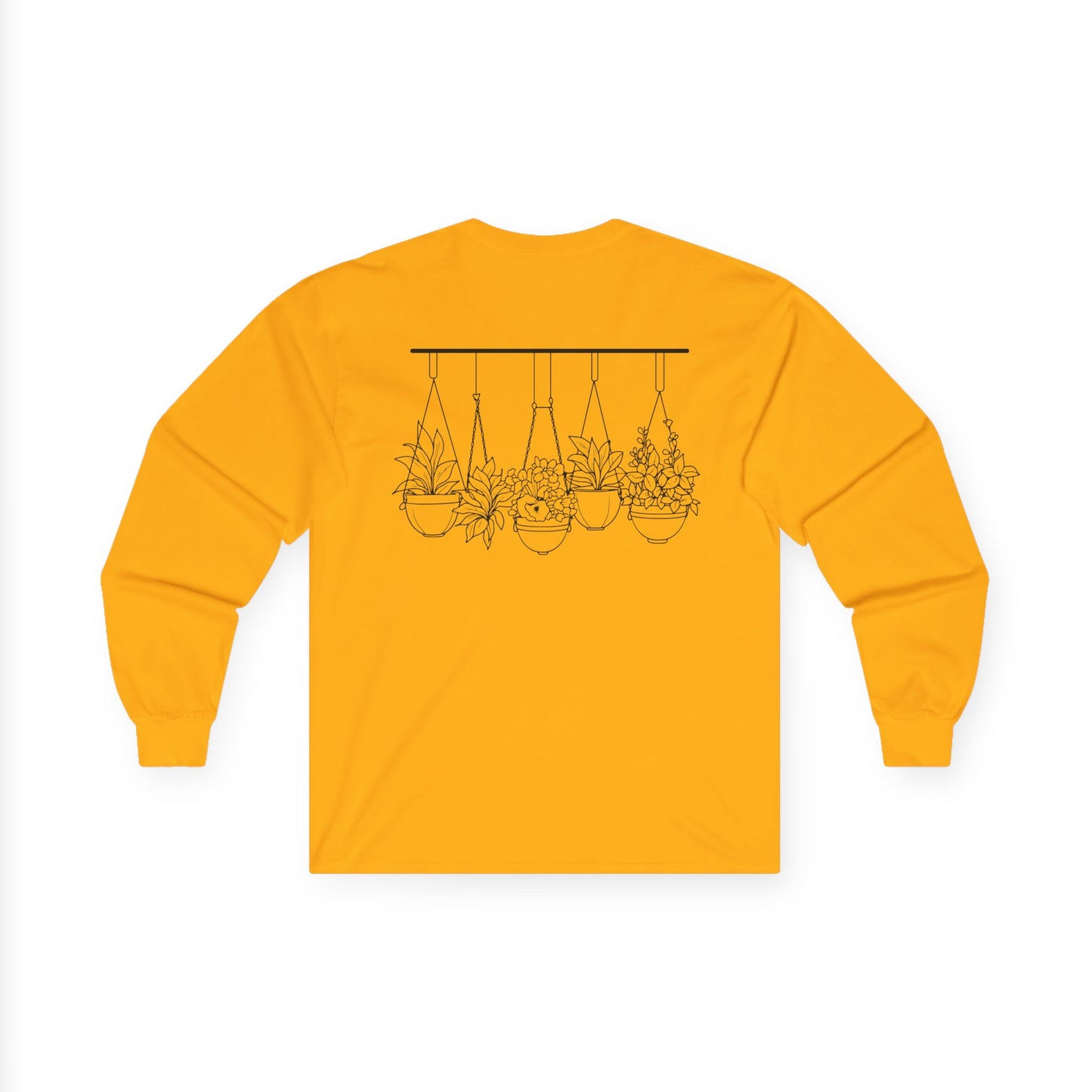 Hangin' With My Buds // Unisex Ultra Cotton Long Sleeve Tee - 'Happy Plants' Botanical Design