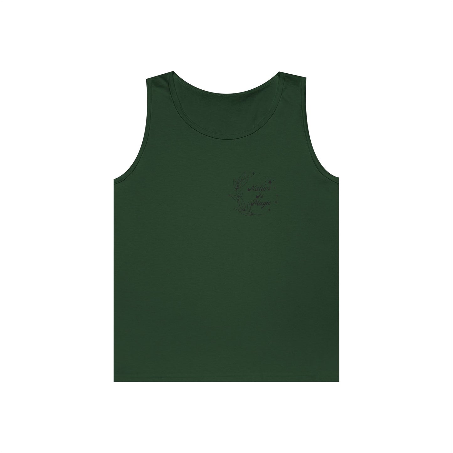 Nature is Magic - Pocket Placement // Unisex Heavy Cotton Tank Top - Design for Outdoor Lovers