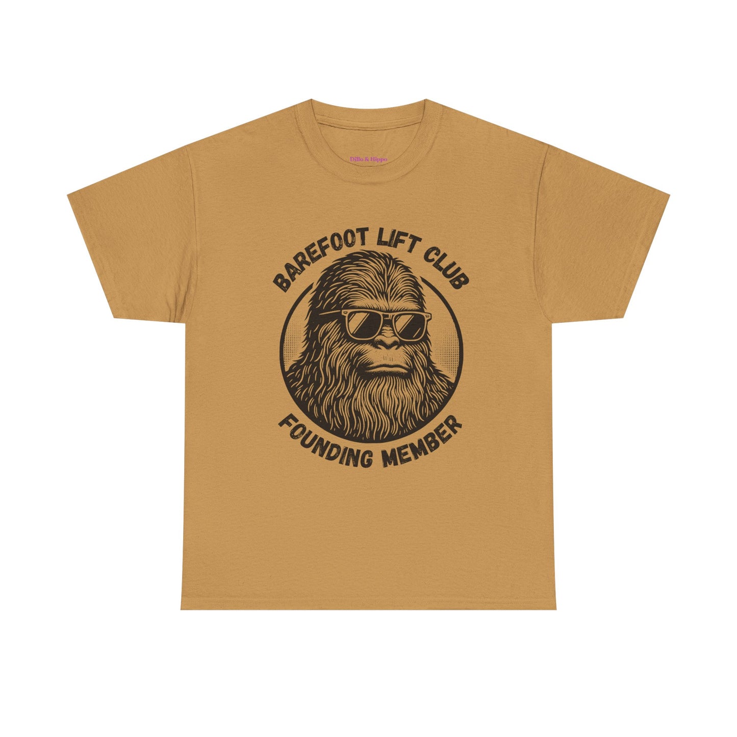 Bigfoot Founding Member of the Barefoot Lift Club // Unisex Heavy Cotton Tee - Founding Member Sasquatch Design