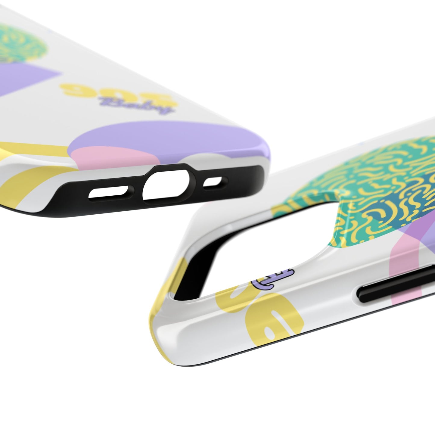 Pastel 90s Baby and Shapes // iPhone Case