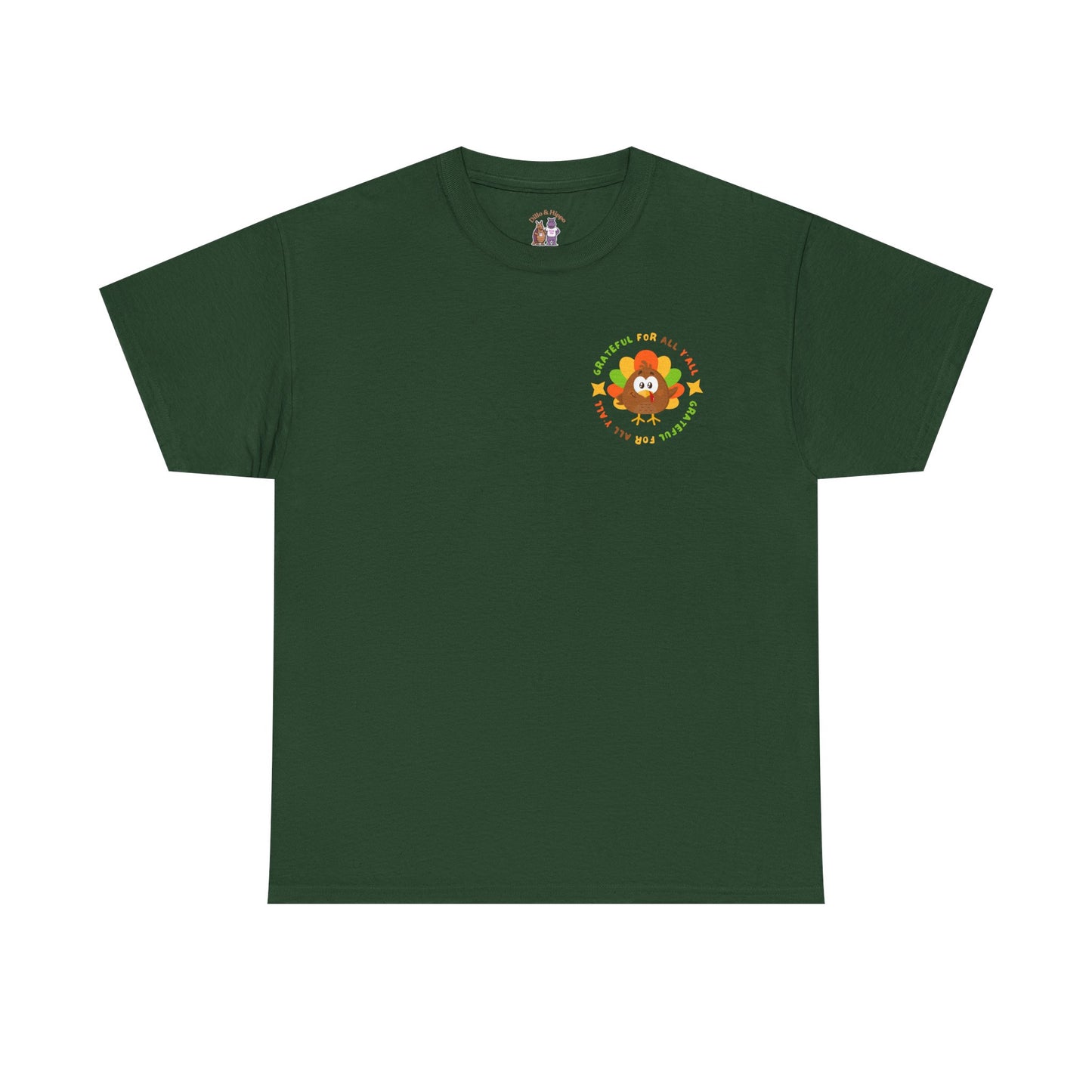 Grateful for All Y'all with Turkey // Pocket Placement // Unisex Jersey Short Sleeve Tee
