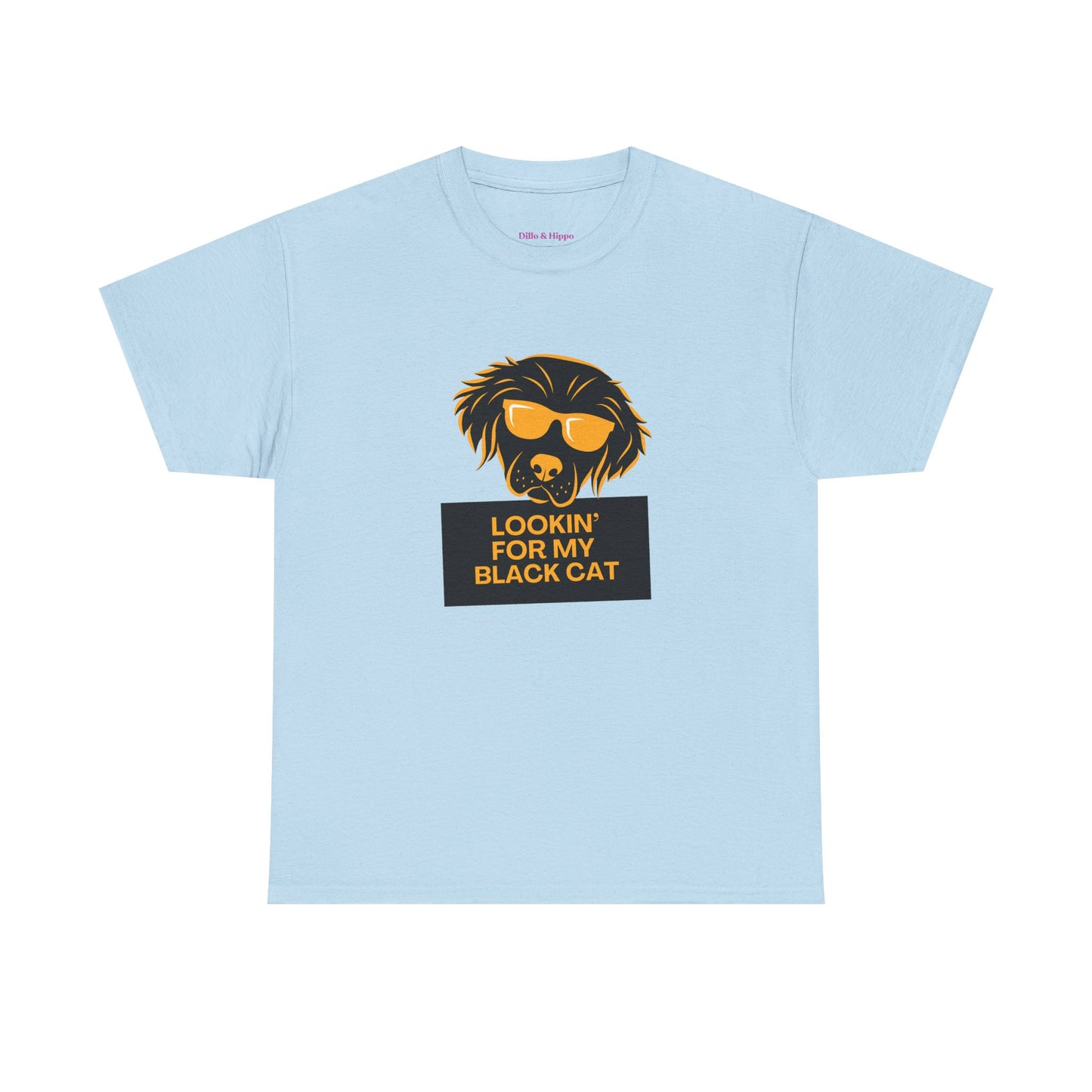Golden Retriever with Sign // Unisex Heavy Cotton Tee