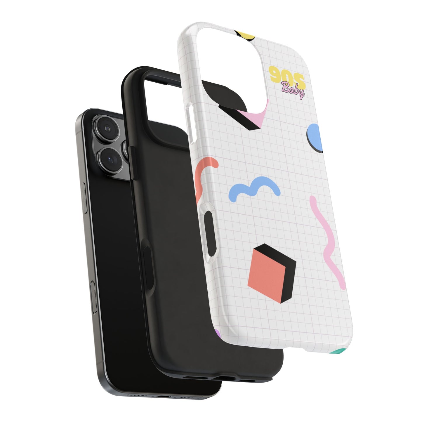 90s Baby Grid Paper Pattern // iPhone Case
