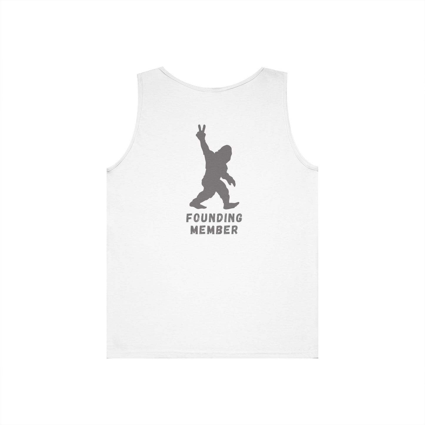 Barefoot Lift Club // Bigfoot Founding Member // Double Sided Unisex Heavy Cotton Tank Top