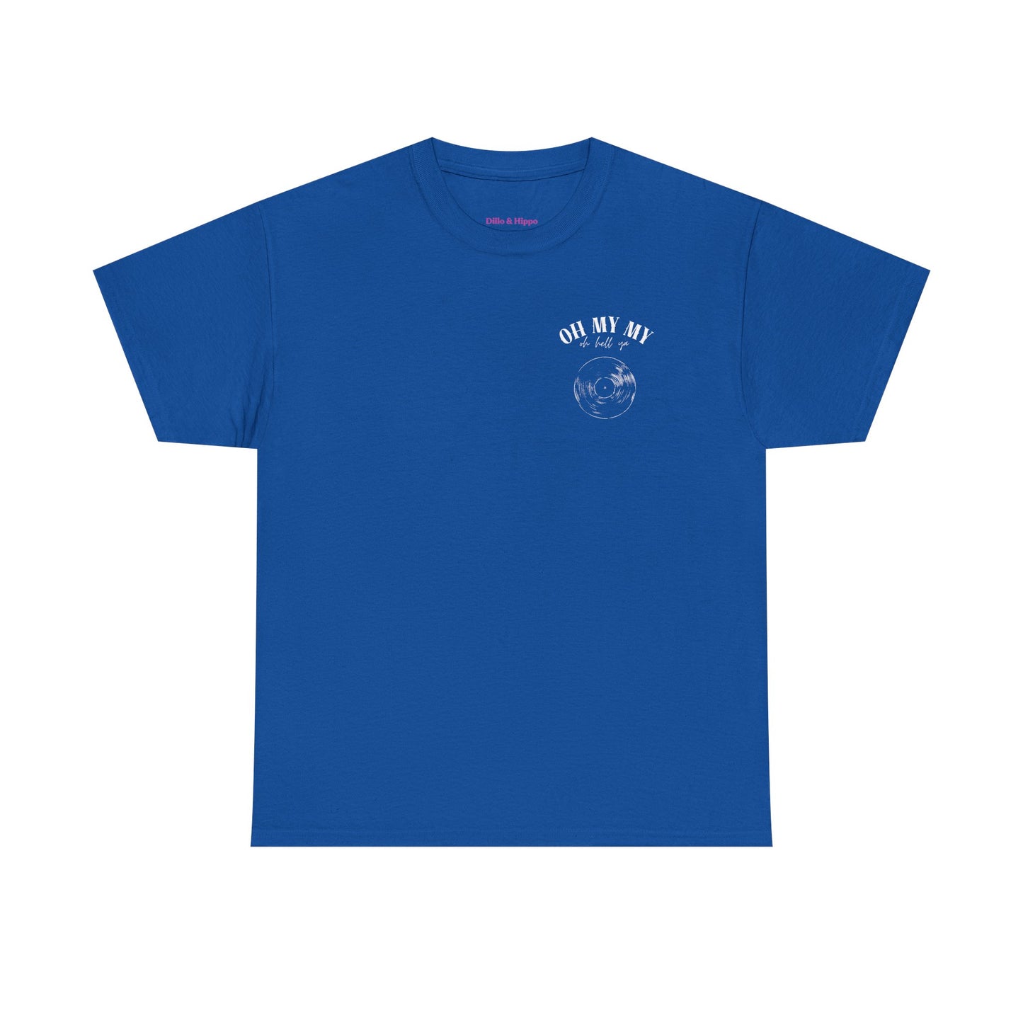 Oh My My Vintage Vinyl Graphic - Pocket Placement // Unisex Heavy Cotton Tee - Perfect for Music Lovers