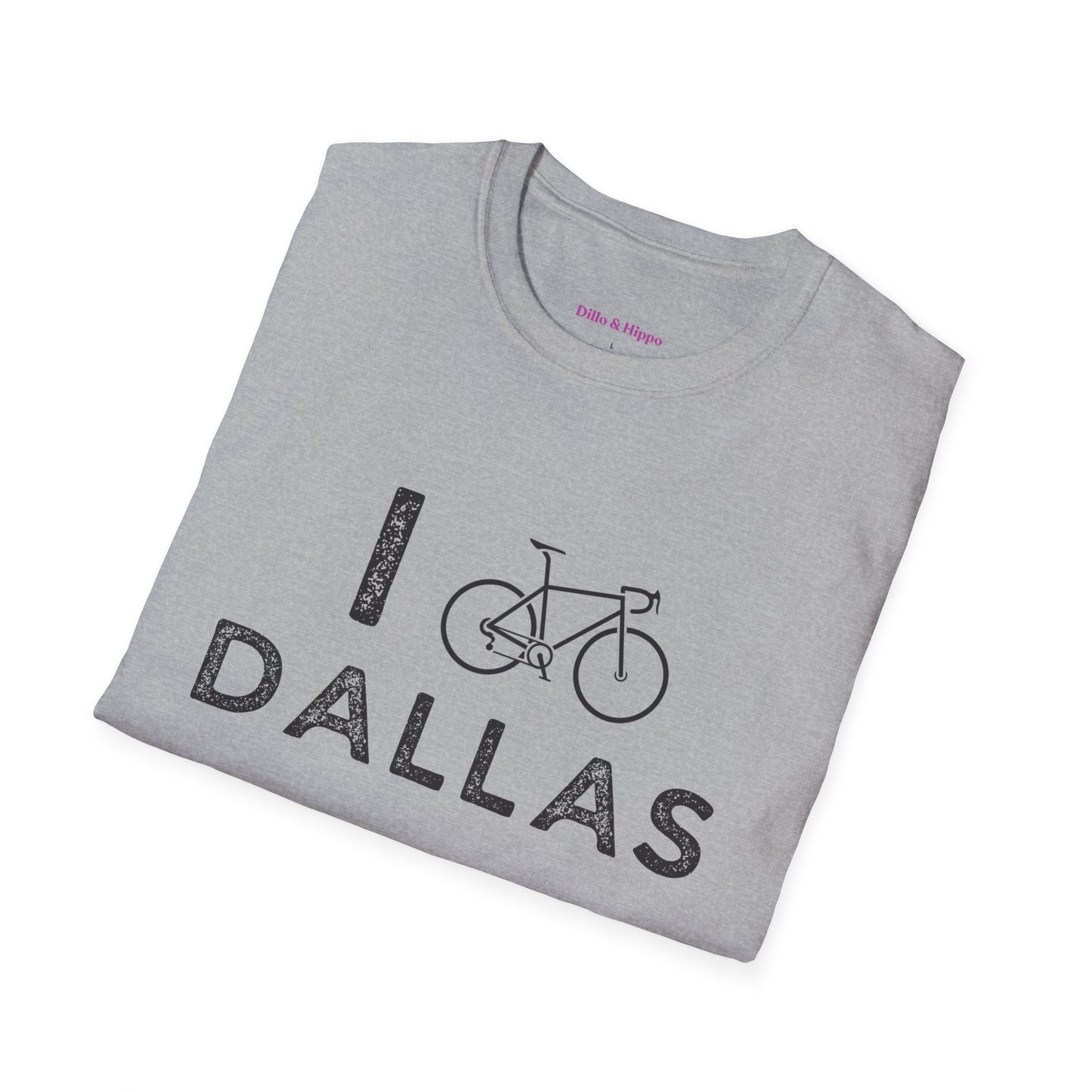I (Road) Bike Dallas // Unisex Softstyle T-Shirt