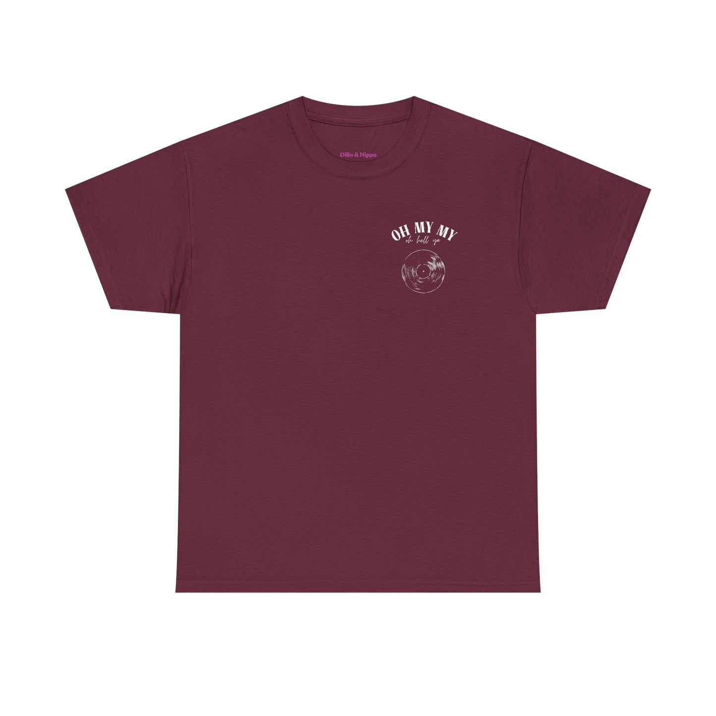 Oh My My Vintage Vinyl Graphic - Pocket Placement // Unisex Heavy Cotton Tee - Perfect for Music Lovers