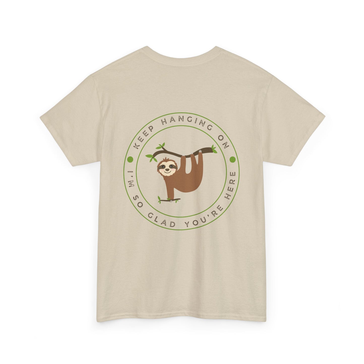 Keep Hangin' On - Sloth // Unisex Heavy Cotton Tee - Motivational