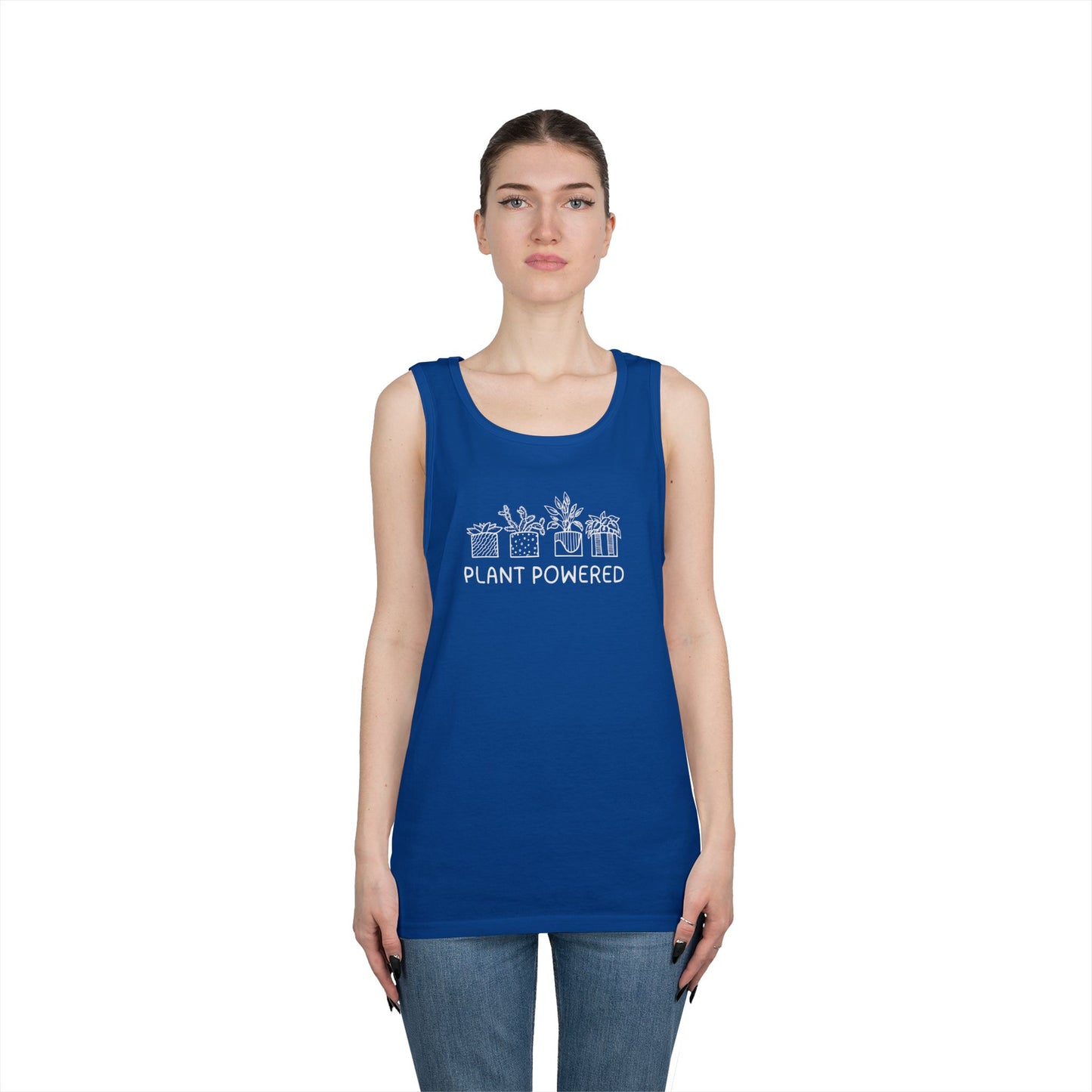 Plant Powered // Unisex Heavy Cotton Tank Top - Eco-Friendly Apparel