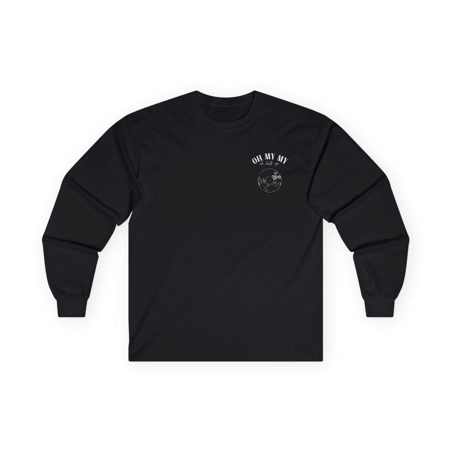 Oh My My - Pocket Placement // Unisex Long Sleeve Tee - Retro Vinyl Graphic