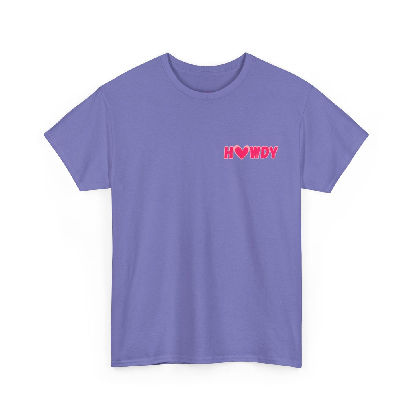H<3WDY Pocket Placement // Fun Howdy Graphic Unisex Heavy Cotton Tee