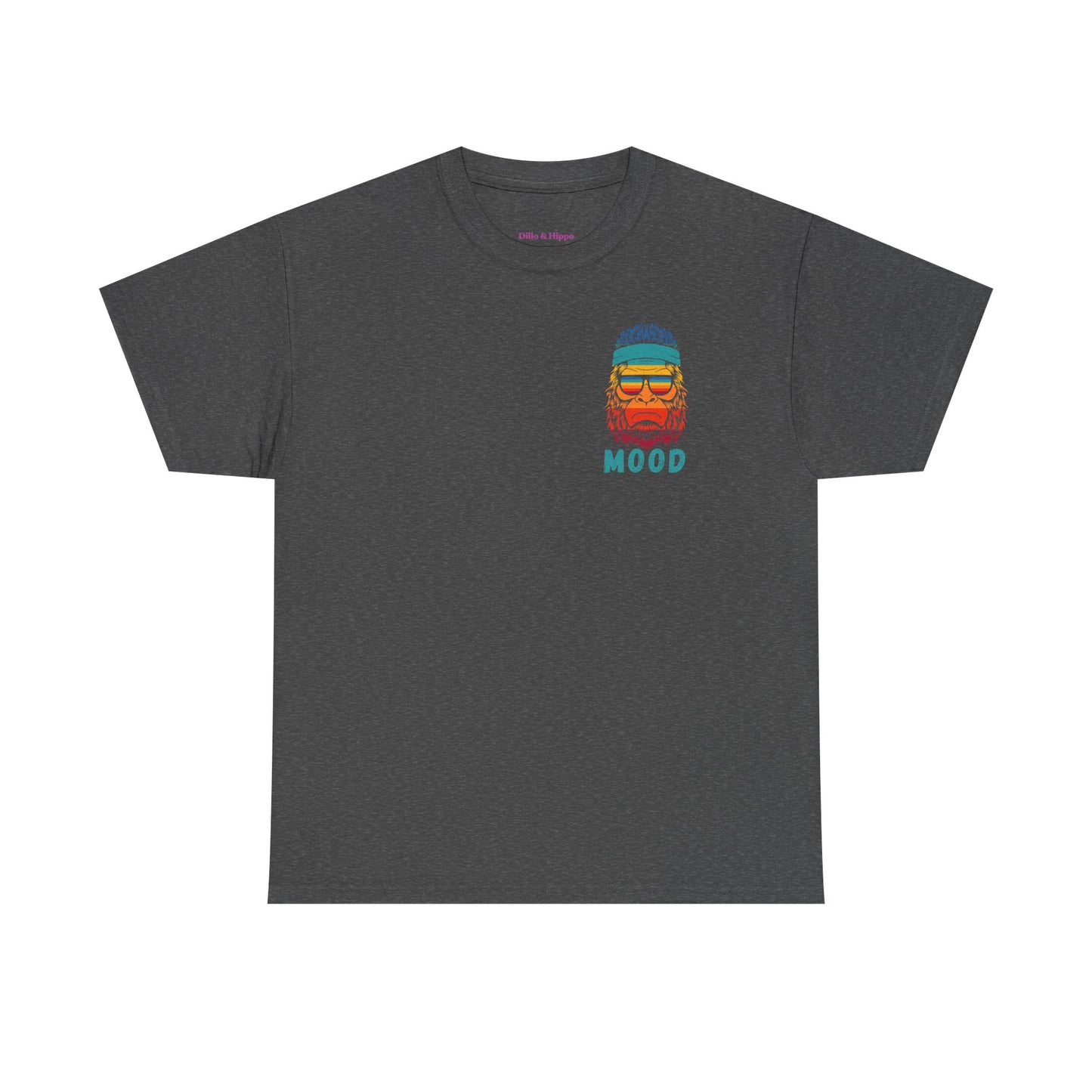 Bigfoot Mood - Pocket Placement // Retro Mood Unisex Heavy Cotton Tee - Colorful Graphic T-Shirt