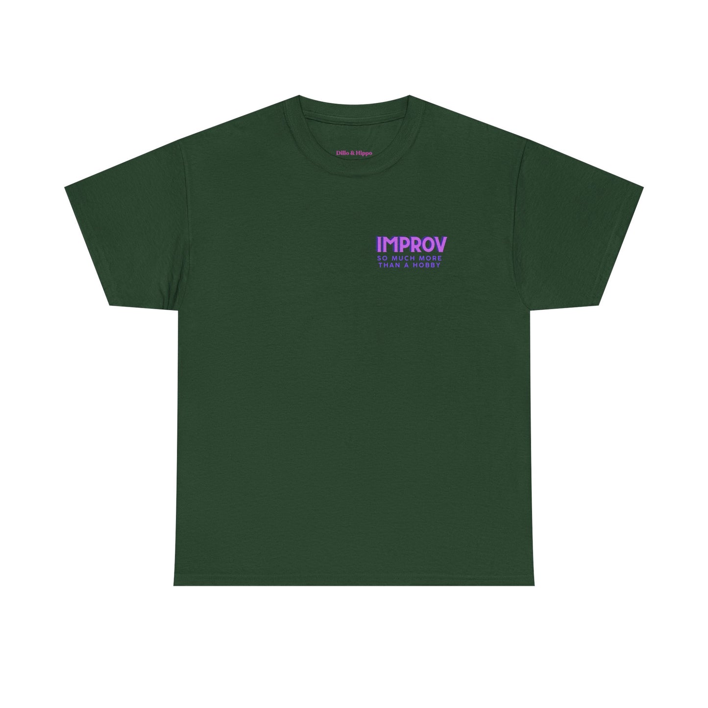 Improv, Multi Color "Yes, And" Double-sided // Colorful Affirmation Unisex Heavy Cotton Tee