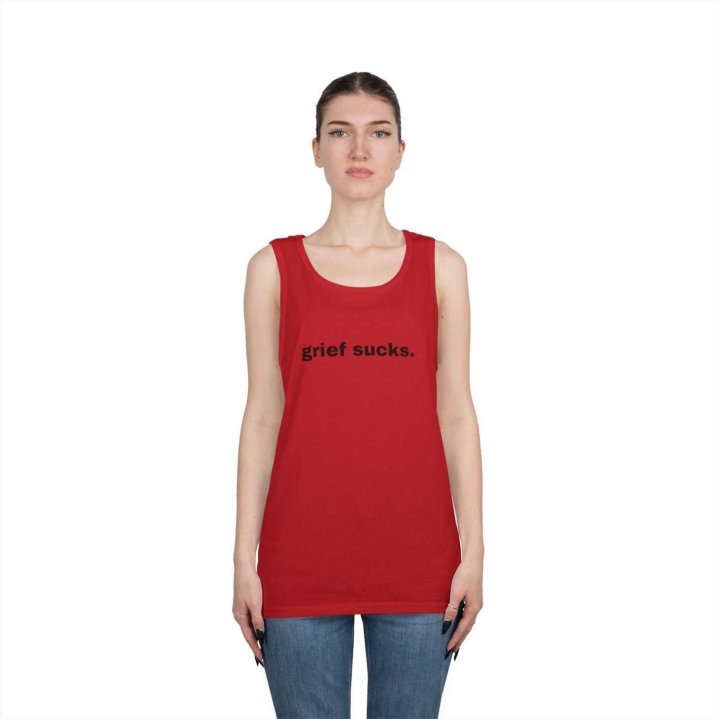 Grief Sucks // Unisex Heavy Cotton Tank Top