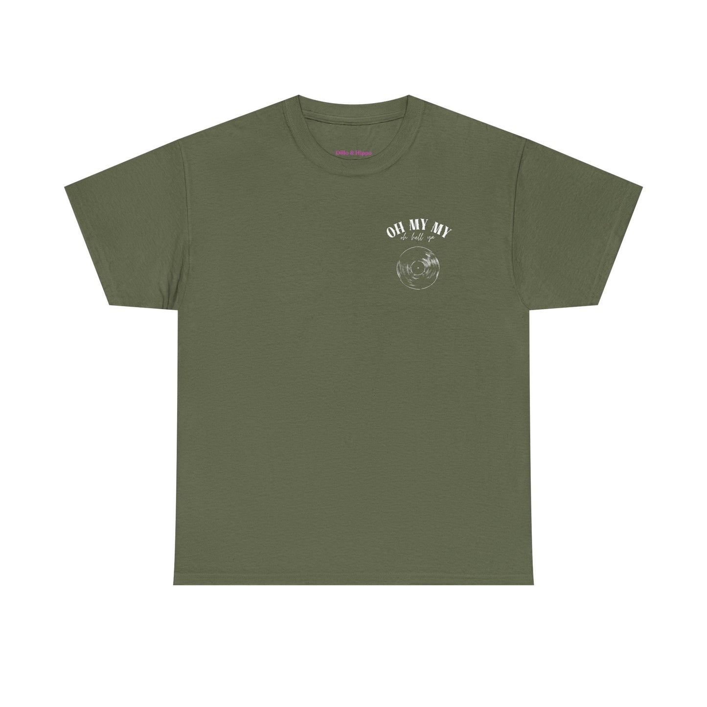 Oh My My Vintage Vinyl Graphic - Pocket Placement // Unisex Heavy Cotton Tee - Perfect for Music Lovers