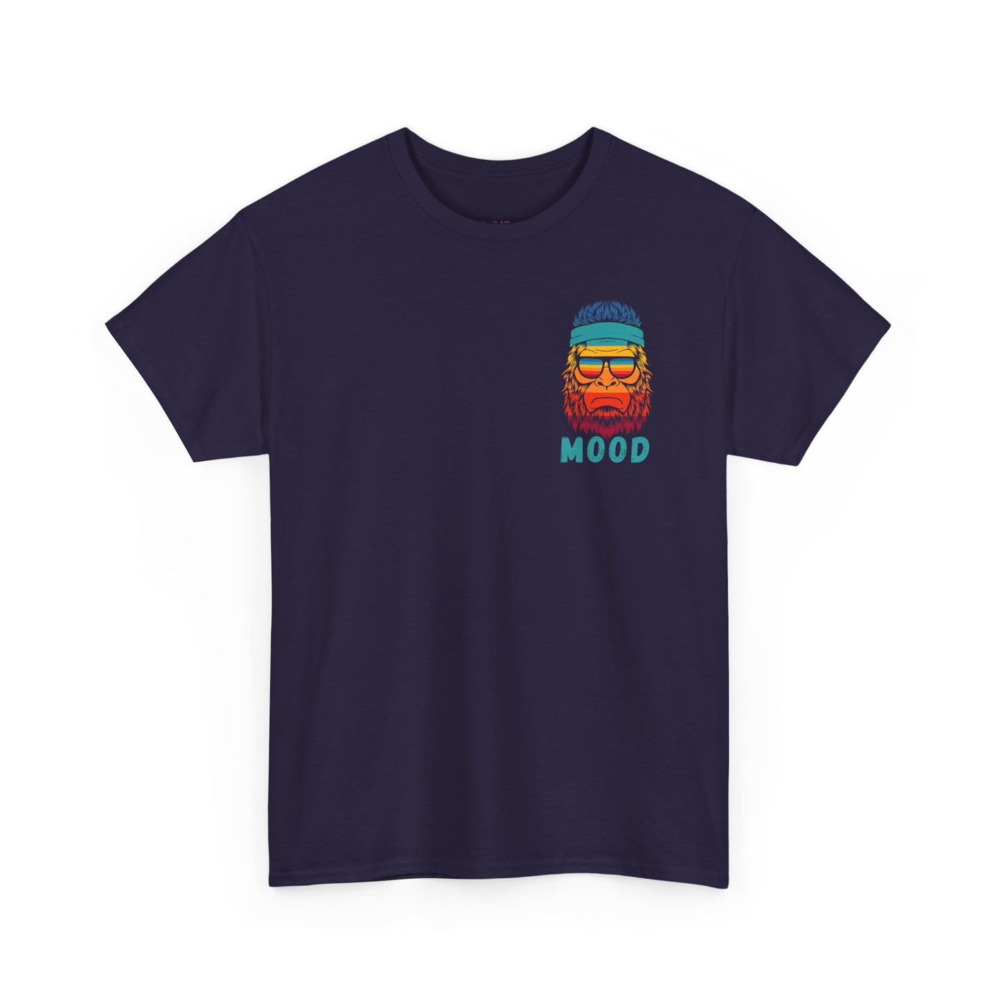Bigfoot Mood - Pocket Placement // Retro Mood Unisex Heavy Cotton Tee - Colorful Graphic T-Shirt