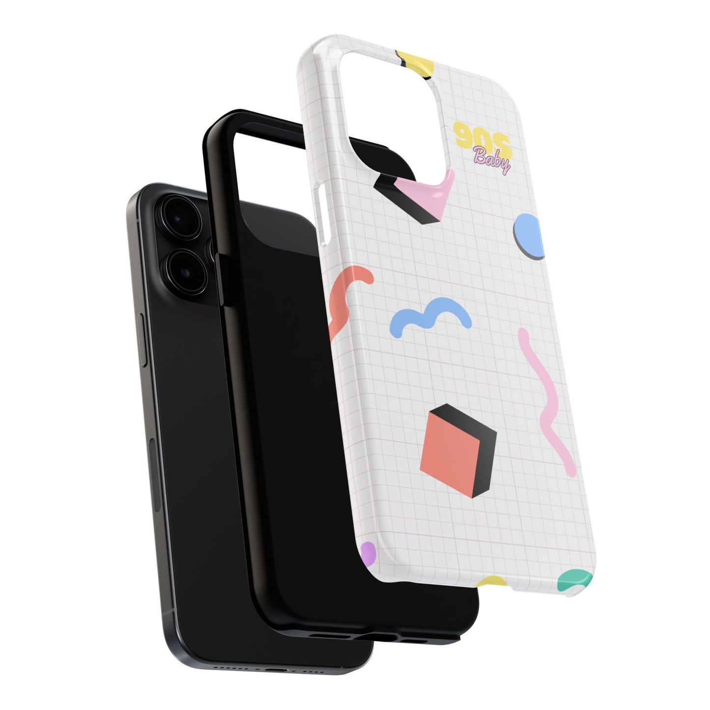 90s Baby Grid Paper Pattern // iPhone Case