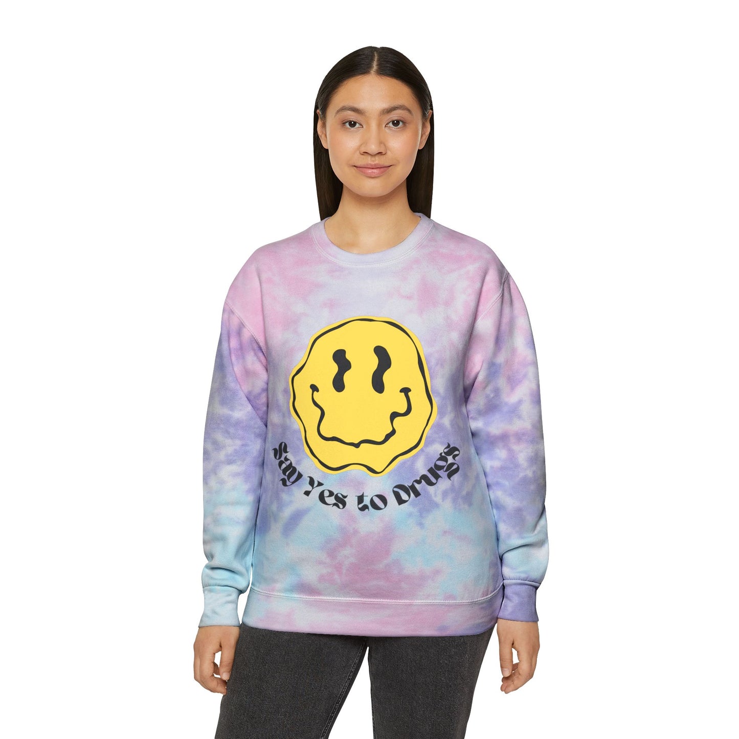 Say Yes to Drugs // Unisex Tie-Dye Sweatshirt
