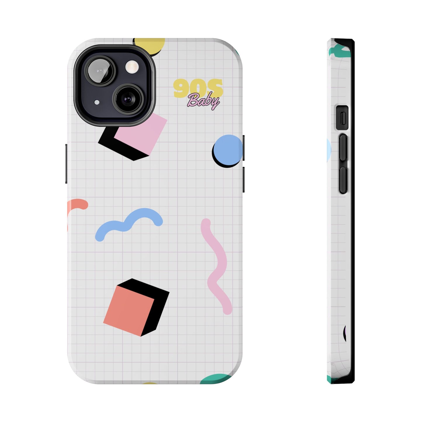 90s Baby Grid Paper Pattern // iPhone Case