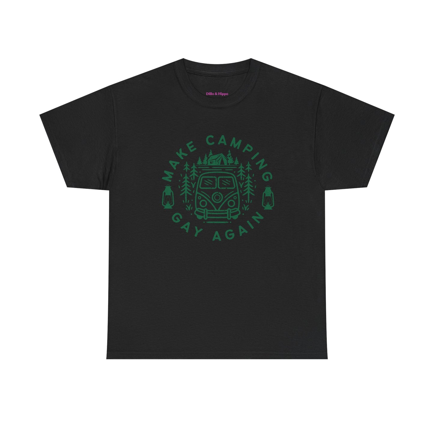 Make Camping Gay Again // Unisex Heavy Cotton Tee - Fun Outdoor Pride Shirt