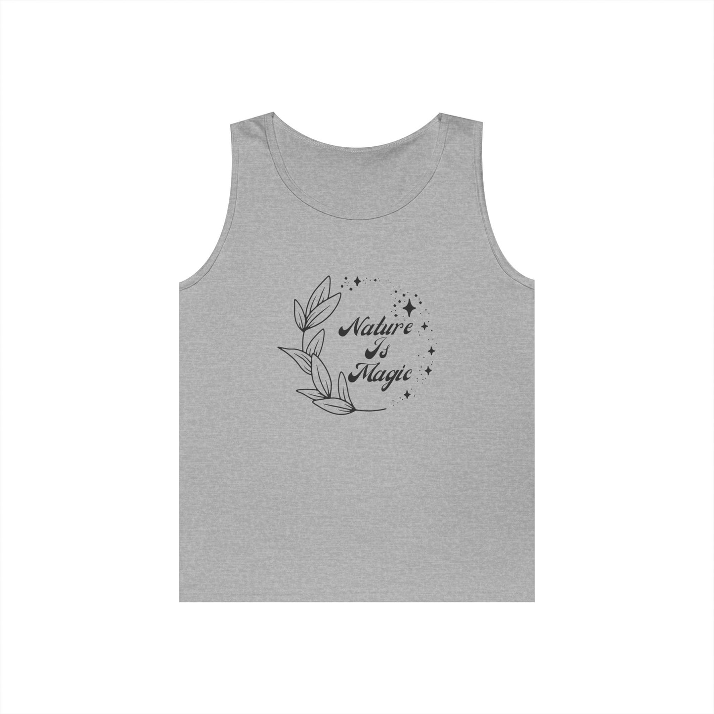 Nature is Magic // Unisex Heavy Cotton Tank Top - Design for Outdoor Lovers