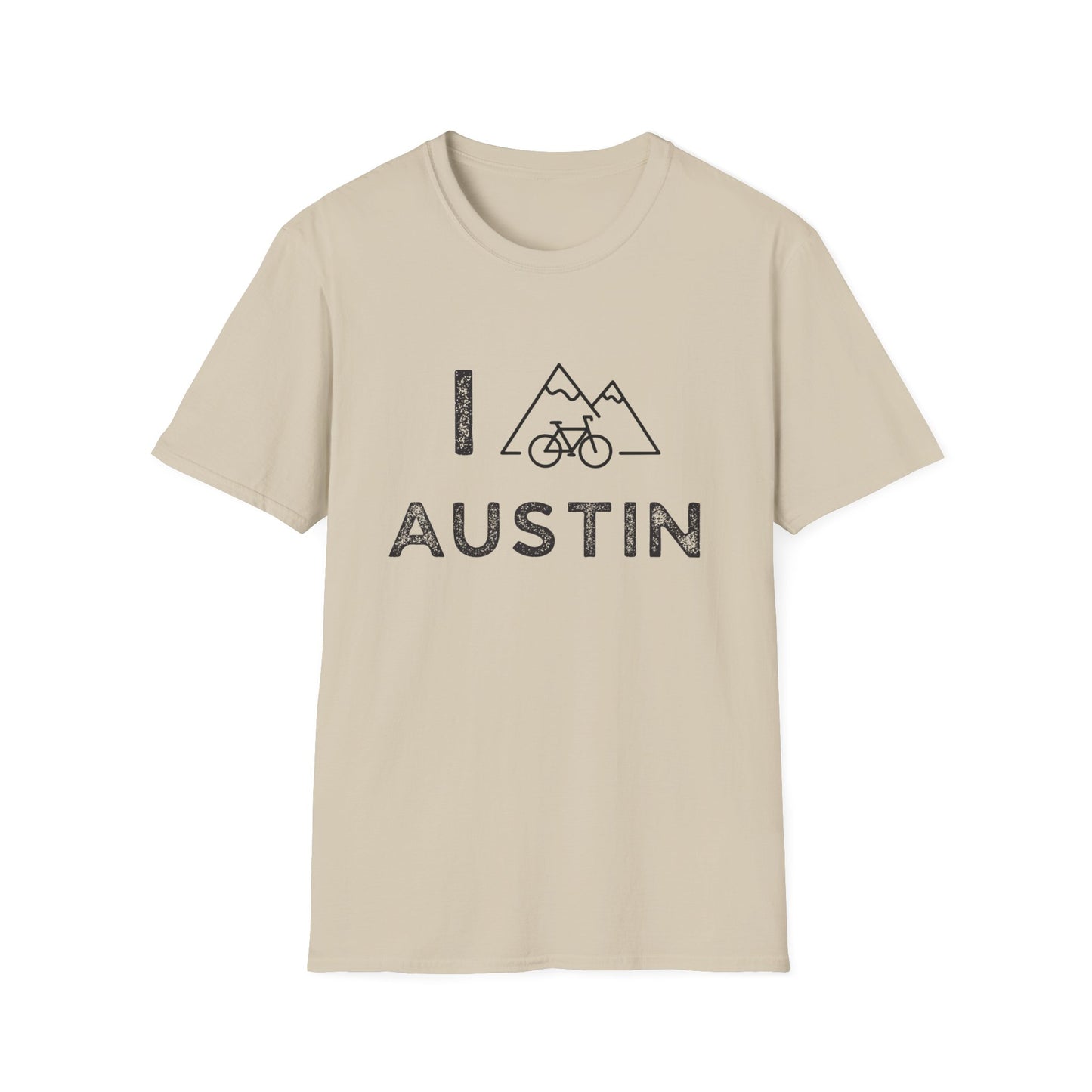 I (Mountain) Bike Austin // Unisex Softstyle T-Shirt