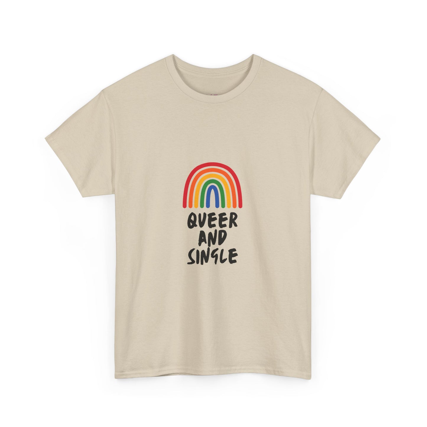 Queer and Single Rainbow // Short Sleeve Tee