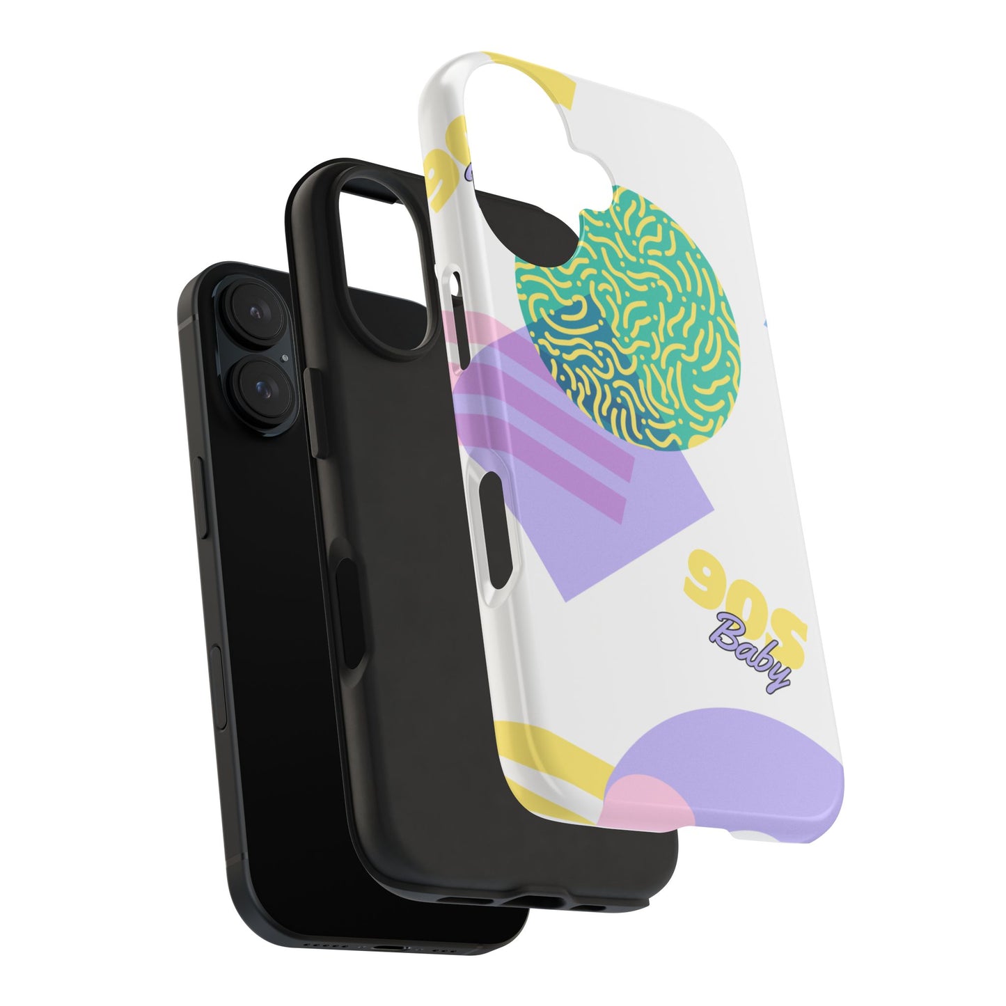 Pastel 90s Baby and Shapes // iPhone Case