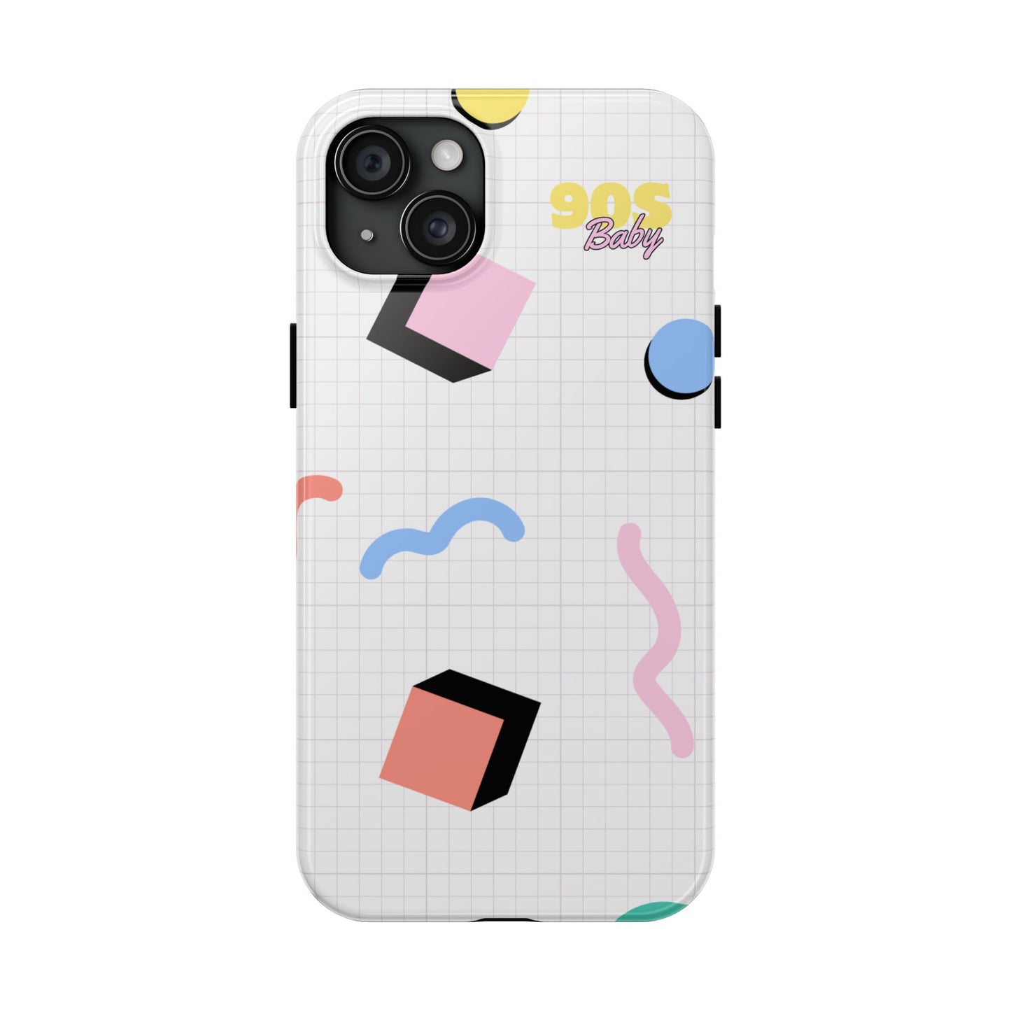 90s Baby Grid Paper Pattern // iPhone Case