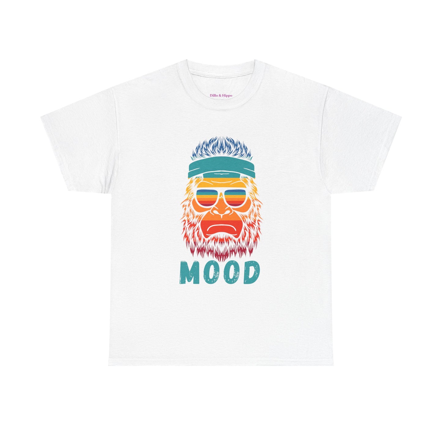 Bigfoot Mood // Retro Mood Unisex Heavy Cotton Tee - Colorful Graphic T-Shirt