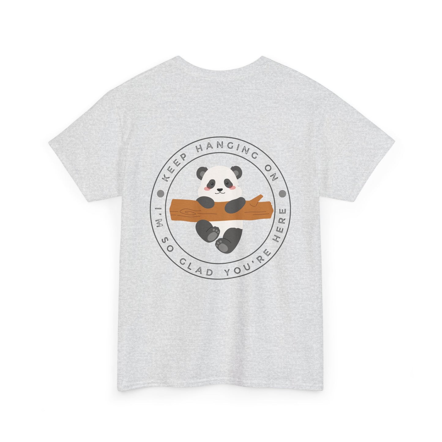 Keep Hangin' On - Panda // Unisex Heavy Cotton Tee -Vibes Graphic Shirt
