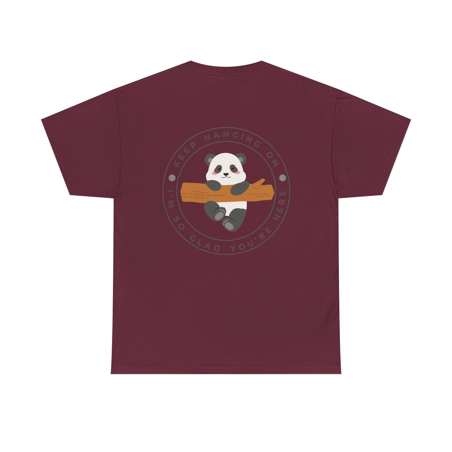 Keep Hangin' On - Panda // Unisex Heavy Cotton Tee -Vibes Graphic Shirt