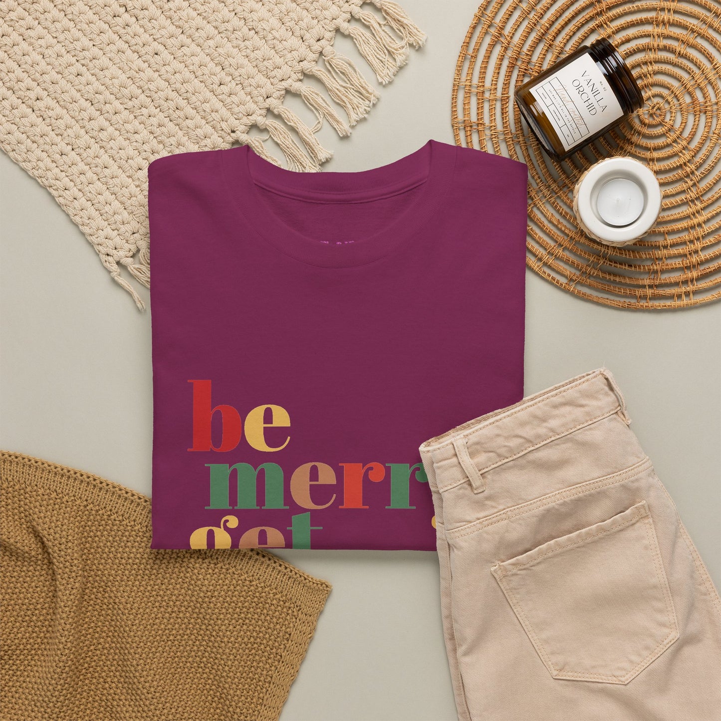 Be Merry Get Drunk Unisex Cotton Tee