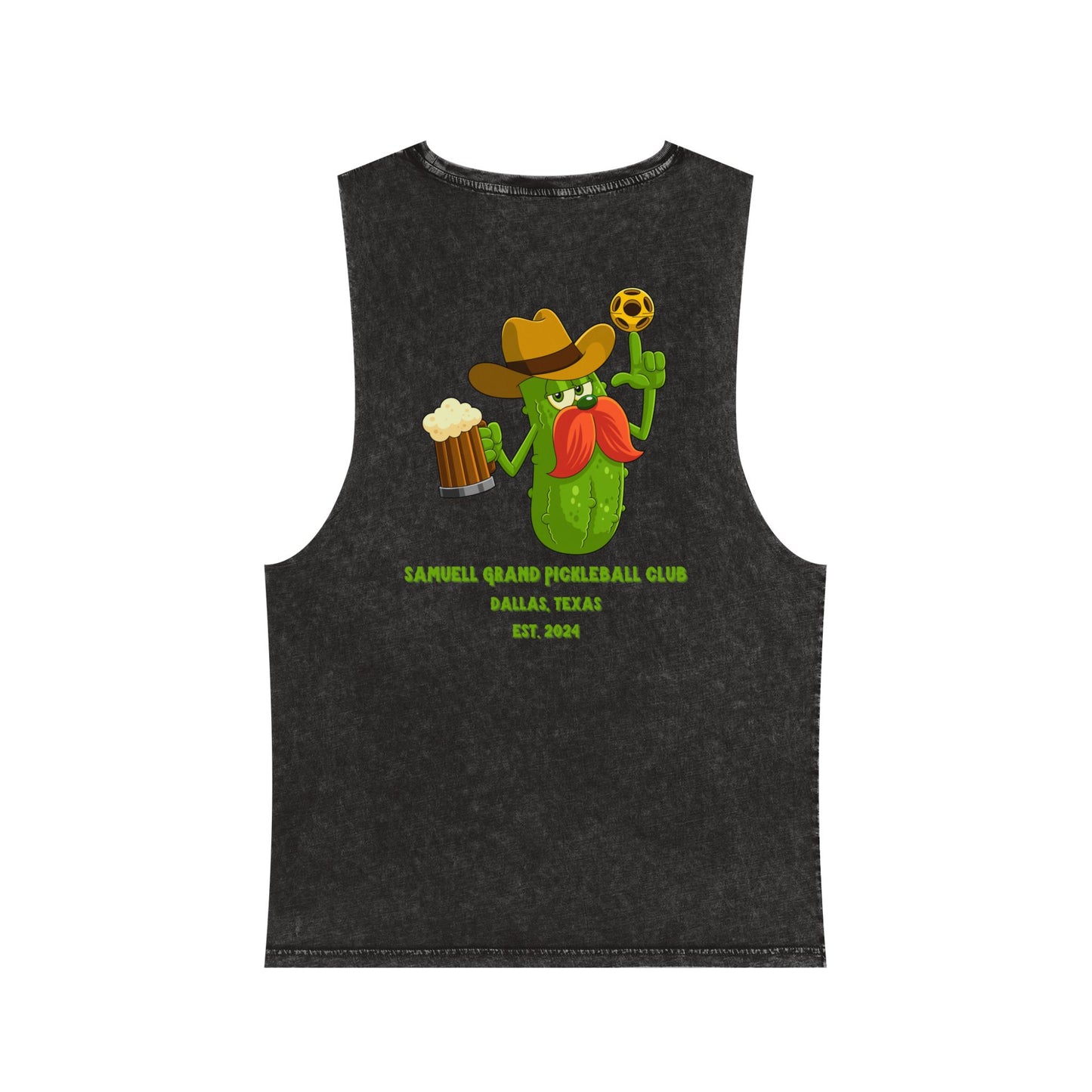 SGPBC Green // Custom Unisex Stonewash Tank Top