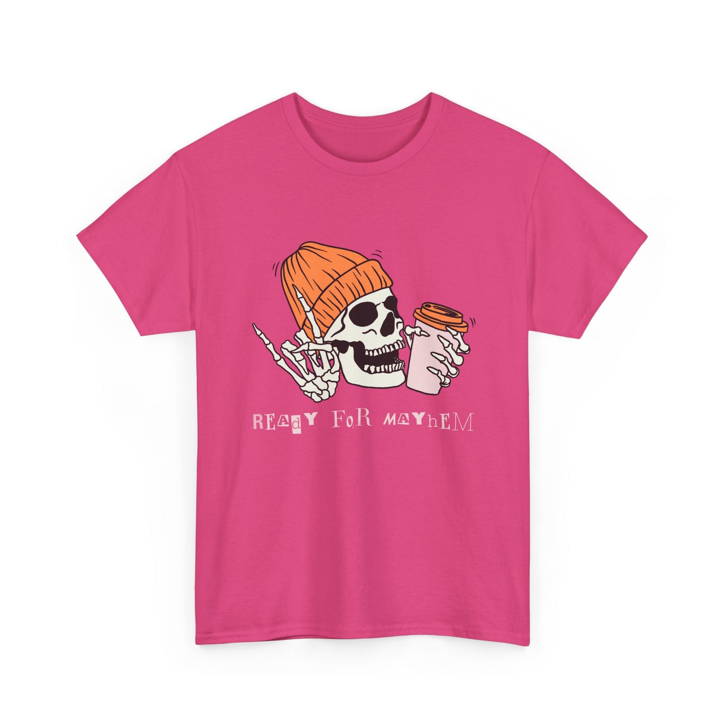Skull Graphic Tee, Unisex Heavy Cotton, Casual Streetwear, Grunge Aesthetic, Halloween Costume, Gift for Him/Her