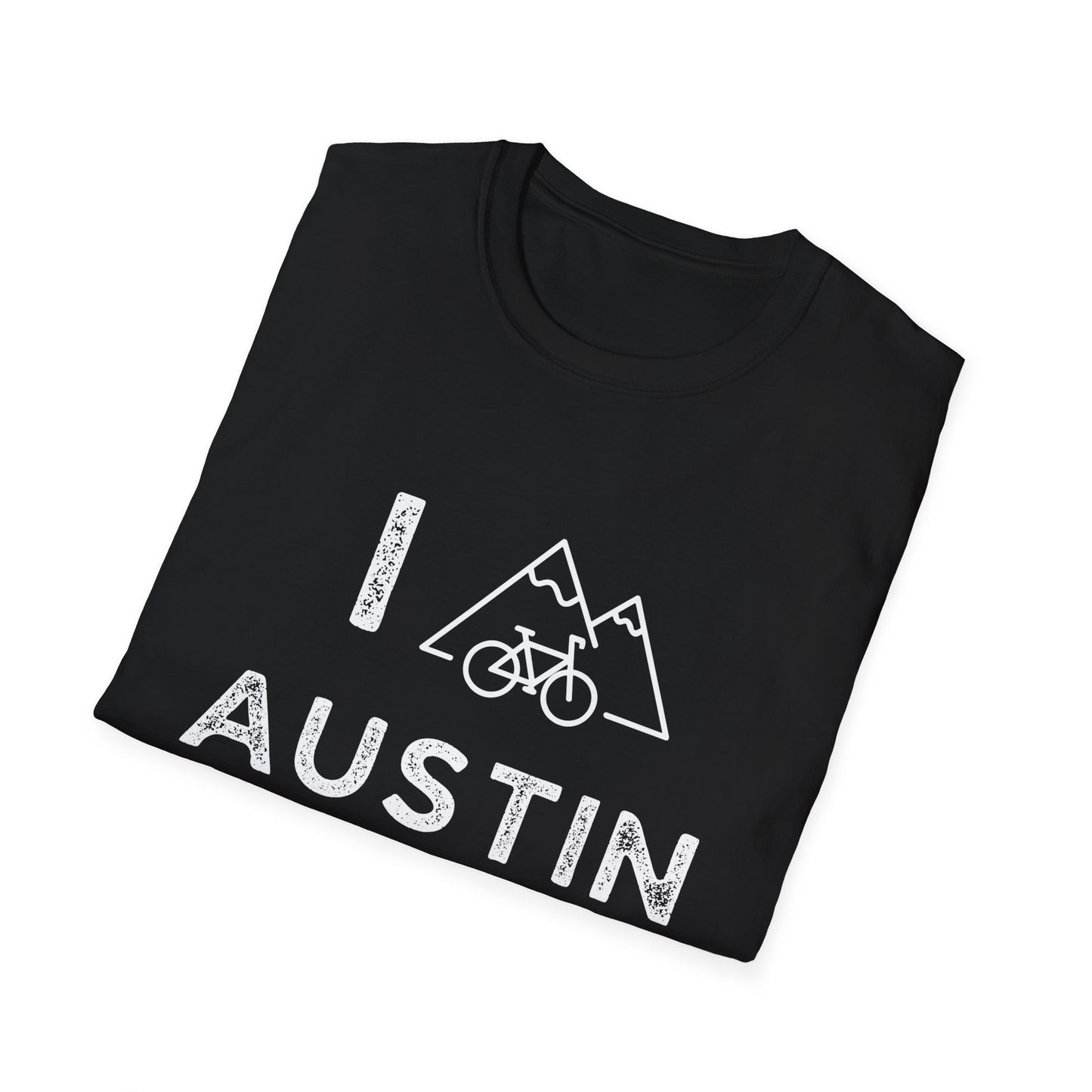 I (Mountain) Bike Austin // Unisex Softstyle T-Shirt