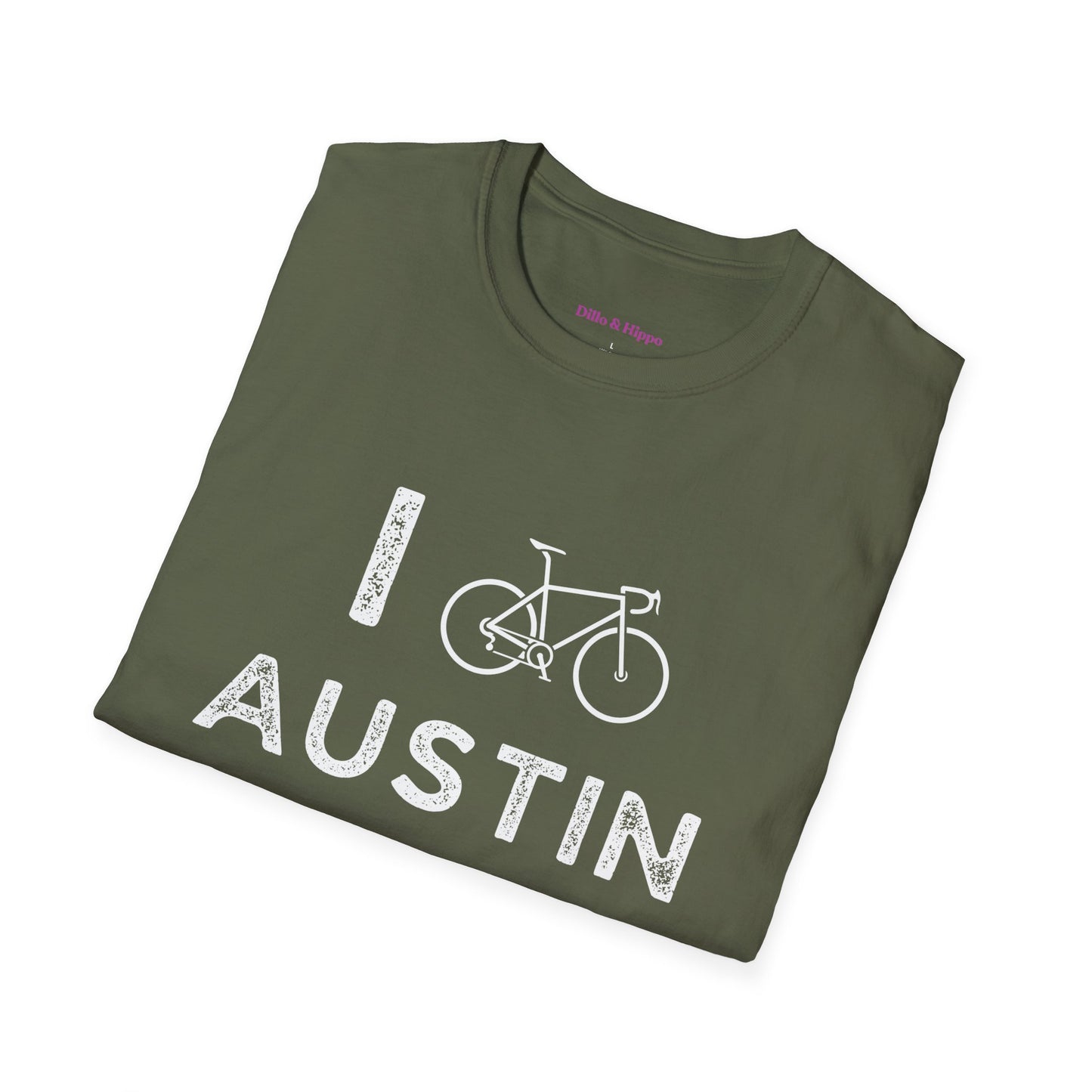 I (Road) Bike Austin // Unisex Softstyle T-Shirt
