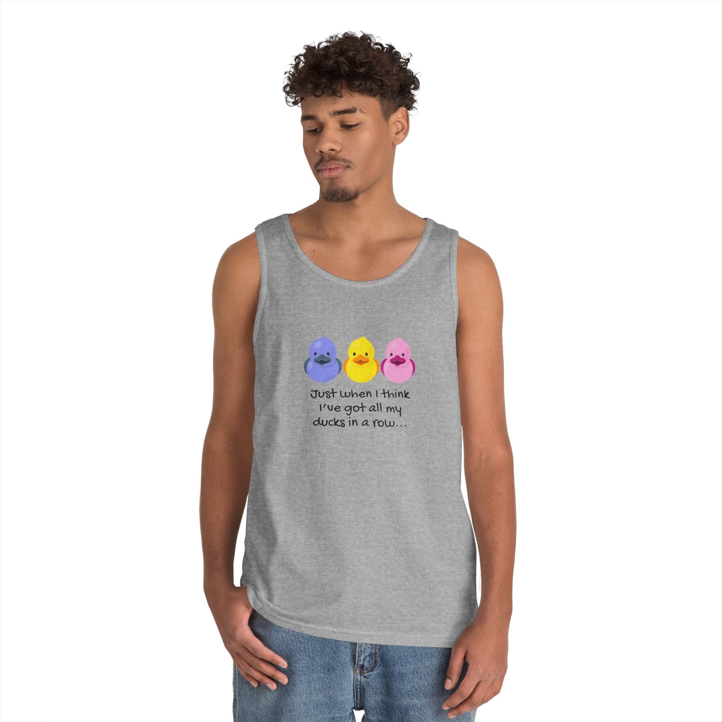 Ducks in a Row // Unisex Heavy Cotton Tank Top