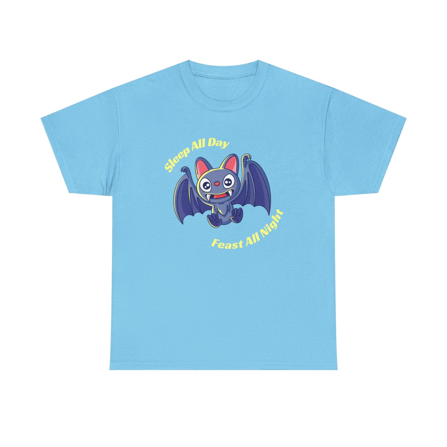 Cute Bat Unisex Heavy Cotton Tee - Fun Graphic Tee, Halloween Costume Shirt, Gift for Kids, Animal Lover Tee, Everyday Casual Wear