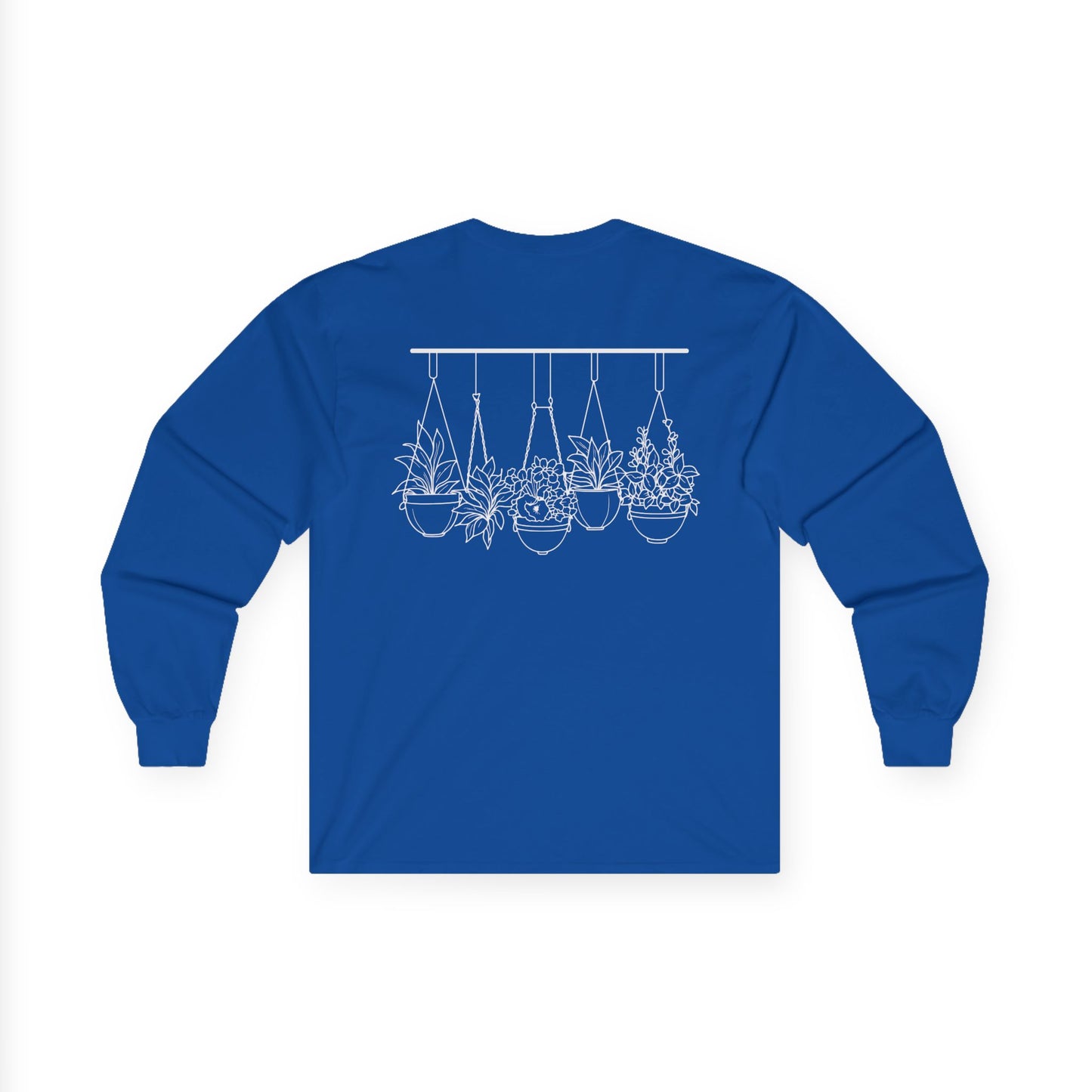 Hangin' With My Buds // Unisex Ultra Cotton Long Sleeve Tee - 'Happy Plants' Botanical Design