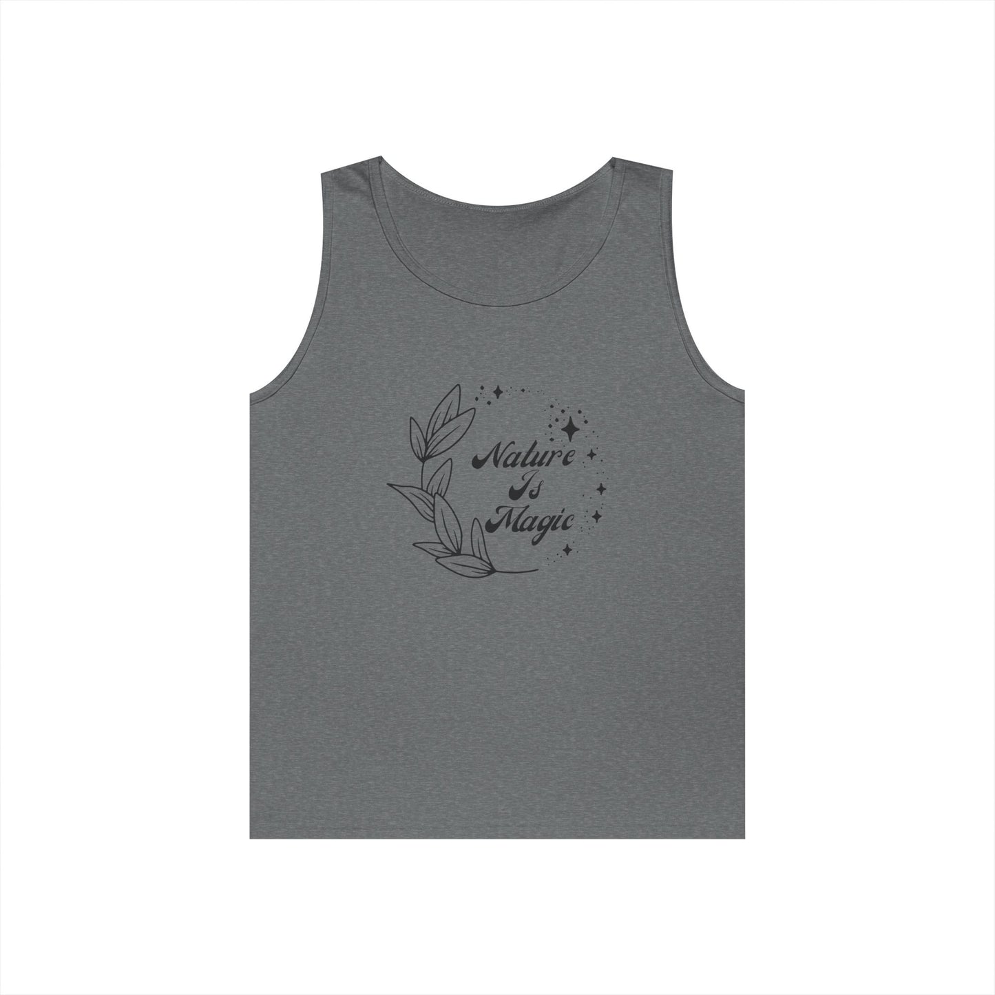 Nature is Magic // Unisex Heavy Cotton Tank Top - Design for Outdoor Lovers