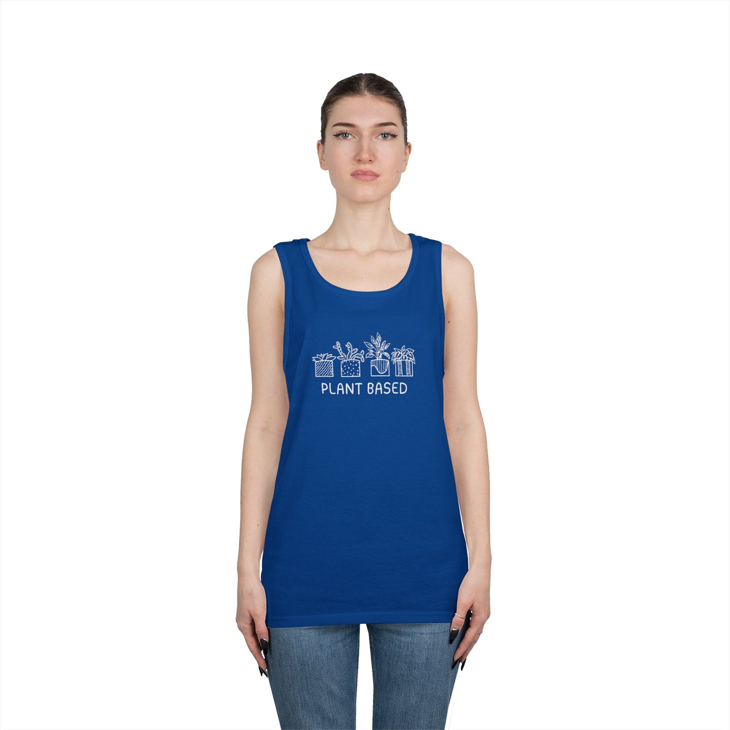 Plant Based // Unisex Heavy Cotton Tank Top - Perfect for Eco Lovers