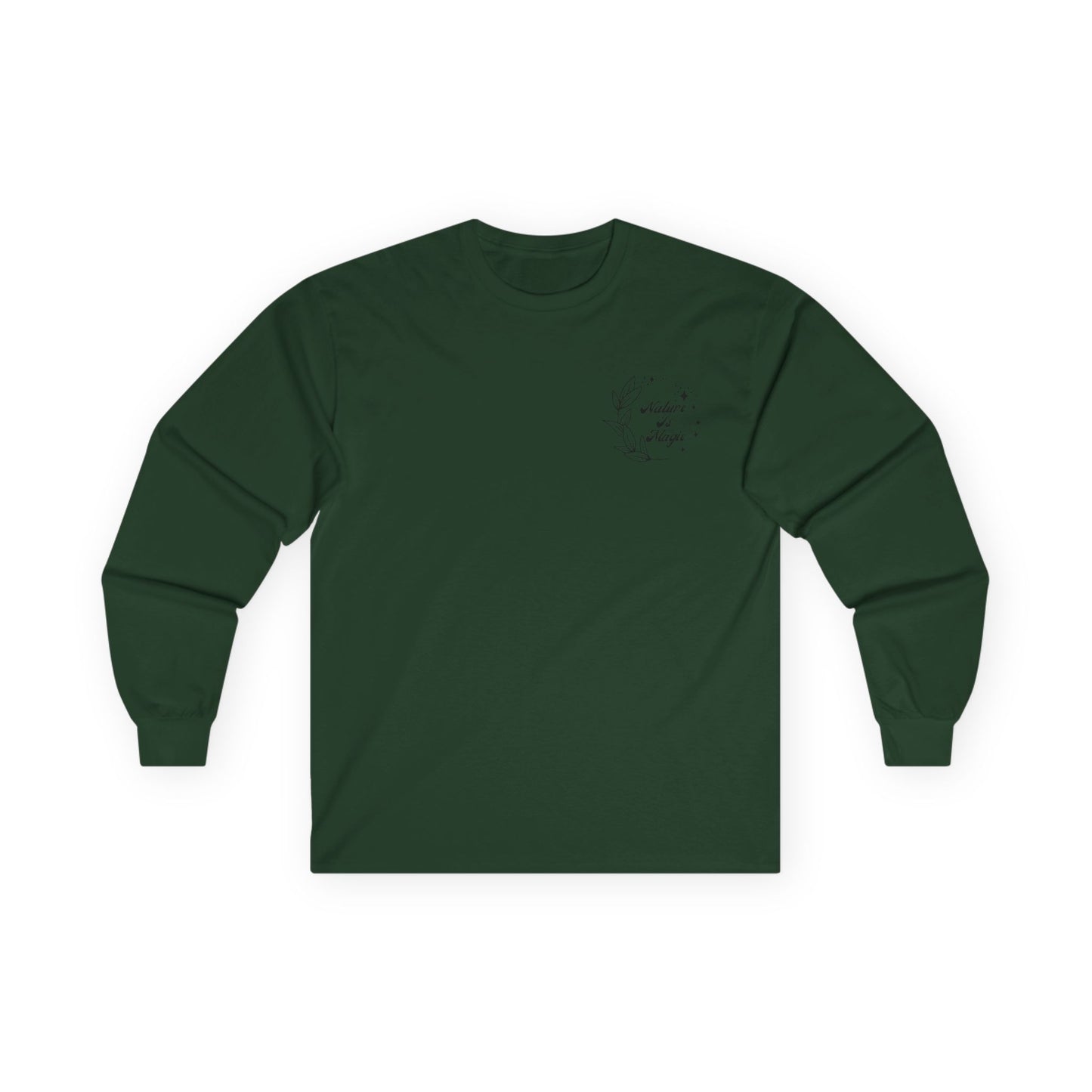 Nature is Magic - Pocket Placement // Unisex Ultra Cotton Long Sleeve Tee - Embrace Nature's Beauty