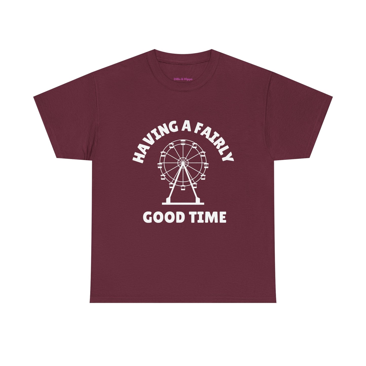 Having A Fairly Good Time // Ferris Wheel Good Time Punny Unisex Heavy Cotton Tee
