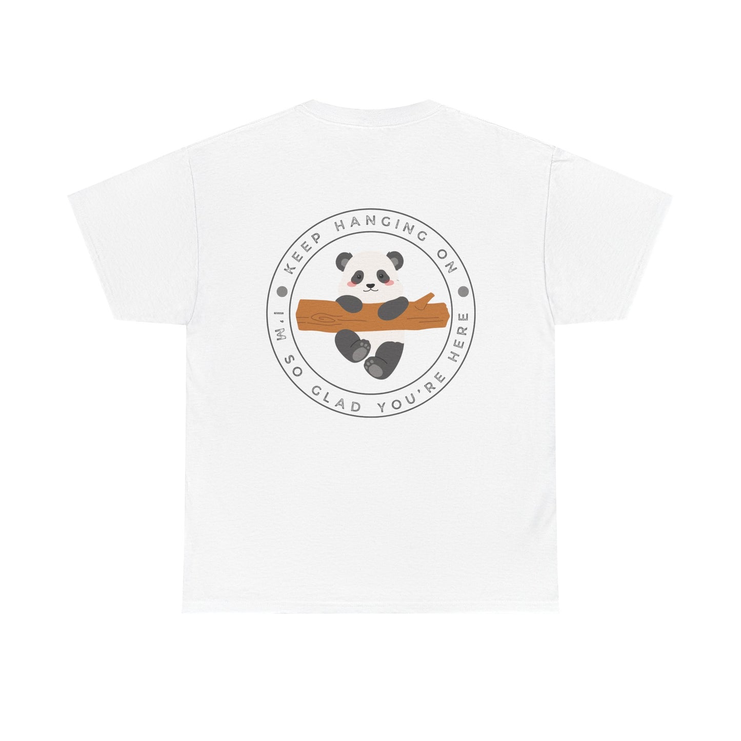 Keep Hangin' On - Panda // Unisex Heavy Cotton Tee -Vibes Graphic Shirt