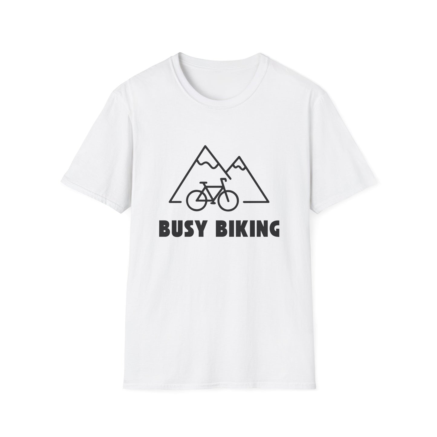 Busy (Mountain) Biking // Unisex Softstyle T-Shirt
