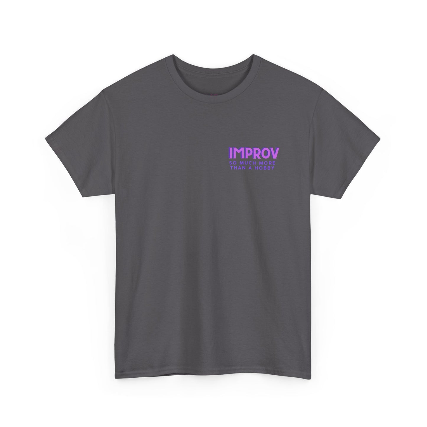 Improv, Multi Color "Yes, And" Double-sided // Colorful Affirmation Unisex Heavy Cotton Tee